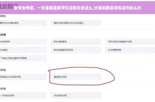 跨专业考研，一定需要需要学位证和毕业证么,计算机跨级没有证书怎么办