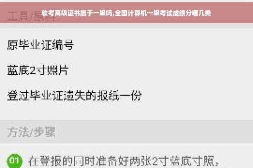 软考高级证书属于一级吗,全国计算机一级考试成绩分哪几类