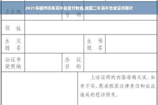 2021年郴州市各高中录取分数线,桂阳二中高中毕业证书图片