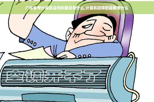 广东省考计算机证书的题目是什么,计算机初级职称都考什么