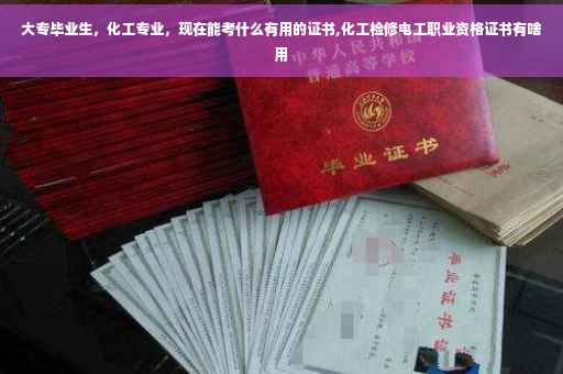 大专毕业生，化工专业，现在能考什么有用的证书,化工检修电工职业资格证书有啥用