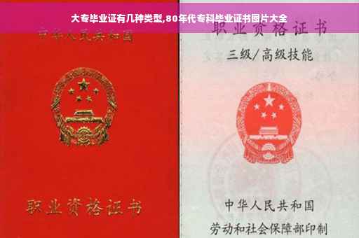 大专毕业证有几种类型,80年代专科毕业证书图片大全