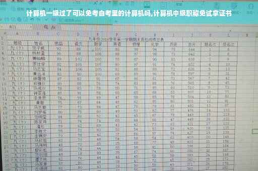 计算机一级过了可以免考自考里的计算机吗,计算机中级职称免试拿证书