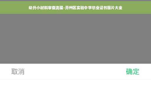 幼升小材料审查流程-开州区实验中学毕业证书图片大全