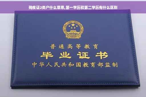 残疾证2类户什么意思,第一学历和第二学历有什么区别