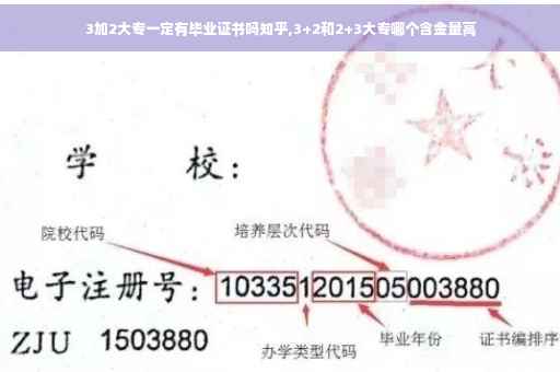 3加2大专一定有毕业证书吗知乎,3+2和2+3大专哪个含金量高