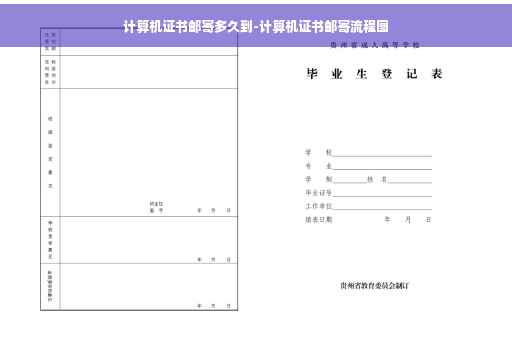 计算机证书邮寄多久到-计算机证书邮寄流程图