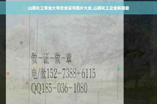 山西化工专业大专毕业证书图片大全,山西化工企业有哪些