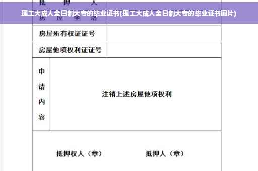 理工大成人全日制大专的毕业证书(理工大成人全日制大专的毕业证书图片)
