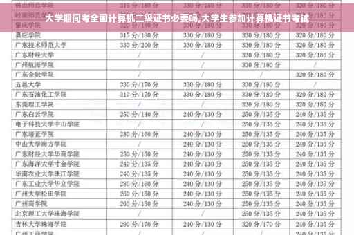 大学期间考全国计算机二级证书必要吗,大学生参加计算机证书考试