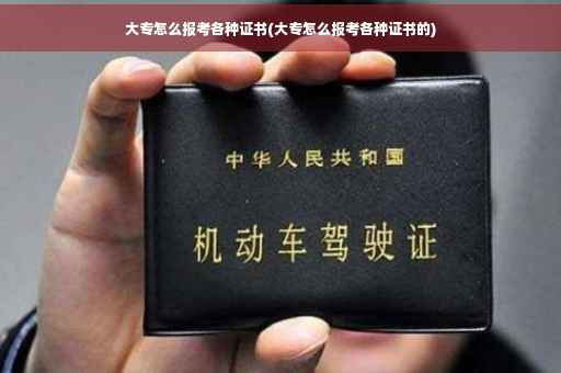 大专怎么报考各种证书(大专怎么报考各种证书的)