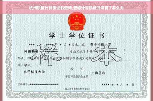杭州职称计算机证书查询,职称计算机证书没有了怎么办