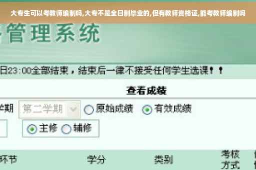 大专生可以考教师编制吗,大专不是全日制毕业的,但有教师资格证,能考教师编制吗