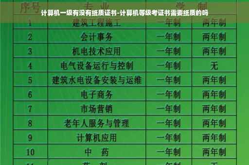 计算机一级有没有纸质证书-计算机等级考证书需要纸质的吗