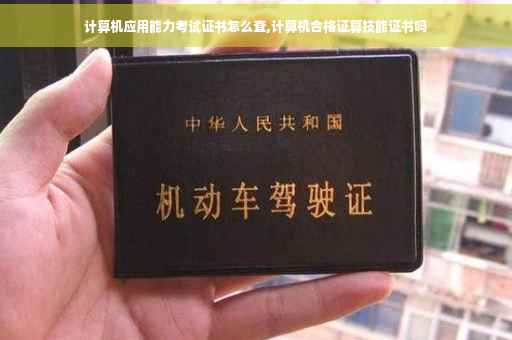 计算机应用能力考试证书怎么查,计算机合格证算技能证书吗