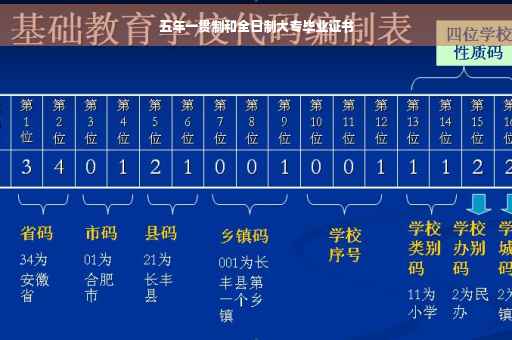 五年一贯制和全日制大专毕业证书