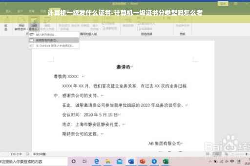 计算机一级发什么证书-计算机一级证书分类型吗怎么考