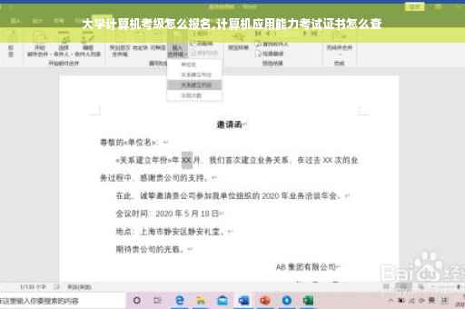 大学计算机考级怎么报名,计算机应用能力考试证书怎么查