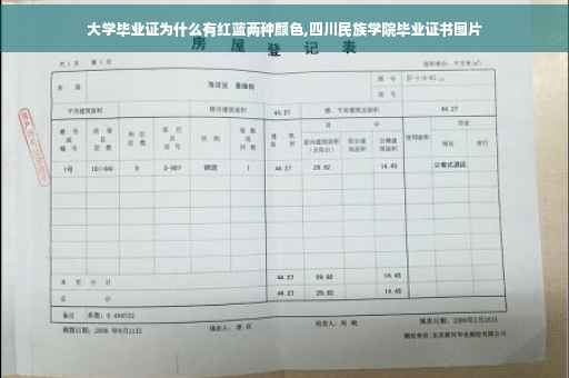 大学毕业证为什么有红蓝两种颜色,四川民族学院毕业证书图片