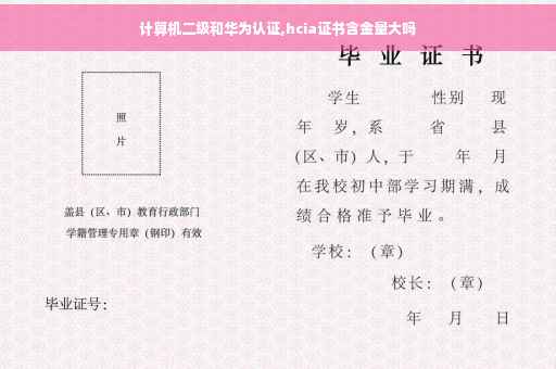 计算机二级和华为认证,hcia证书含金量大吗