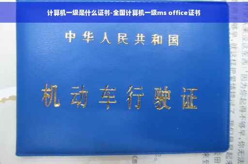 计算机一级是什么证书-全国计算机一级ms office证书