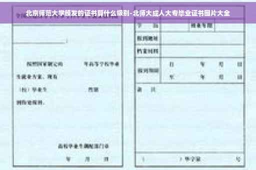 北京师范大学颁发的证书算什么级别-北师大成人大专毕业证书图片大全
