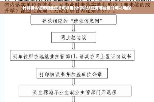计算机认证有哪些证书可以用(计算机认证有哪些证书可以用的)