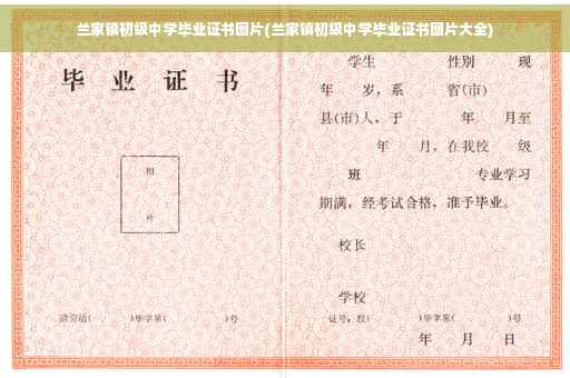 兰家镇初级中学毕业证书图片(兰家镇初级中学毕业证书图片大全)