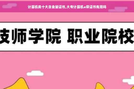 计算机类十大含金量证书,大专计算机a级证书有用吗