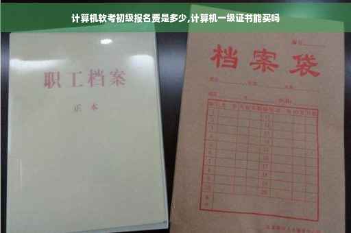 计算机软考初级报名费是多少,计算机一级证书能买吗