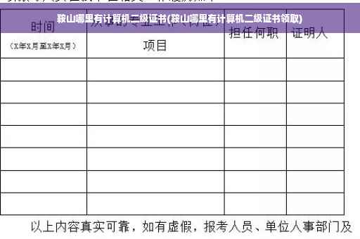 鞍山哪里有计算机二级证书(鞍山哪里有计算机二级证书领取)