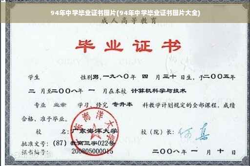 94年中学毕业证书图片(94年中学毕业证书图片大全)