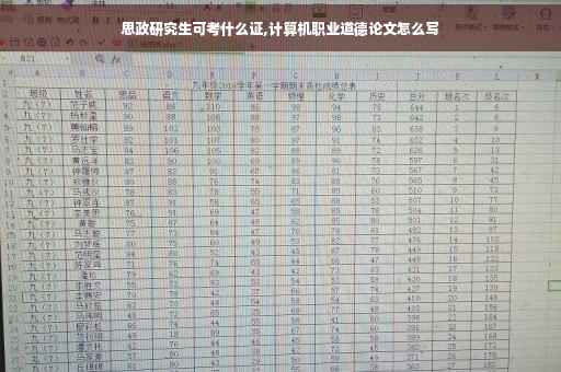 思政研究生可考什么证,计算机职业道德论文怎么写