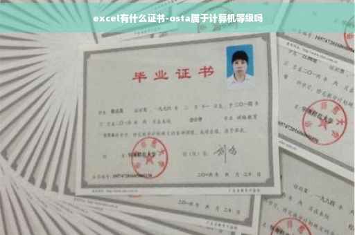 excel有什么证书-osta属于计算机等级吗