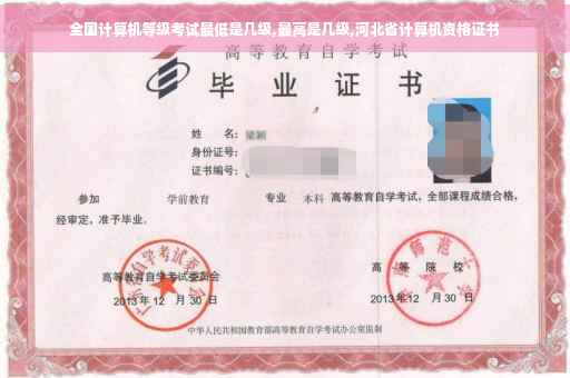 全国计算机等级考试最低是几级,最高是几级,河北省计算机资格证书
