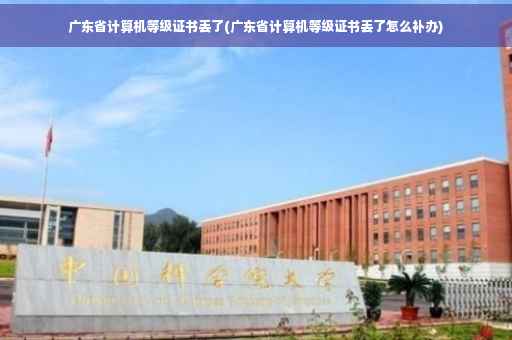 广东省计算机等级证书丢了(广东省计算机等级证书丢了怎么补办)