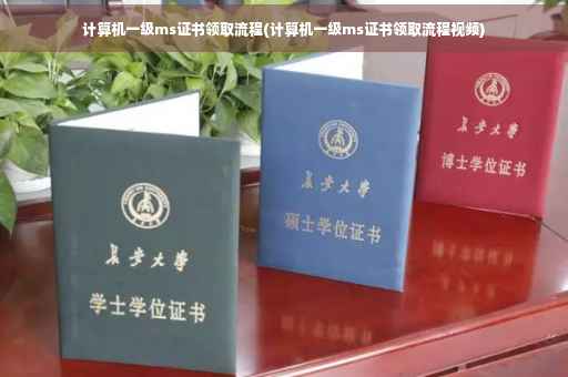 计算机一级ms证书领取流程(计算机一级ms证书领取流程视频)