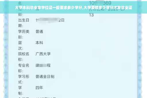 大学本科毕业拿学位证一般要求多少学分,大学要修多少学分才发毕业证