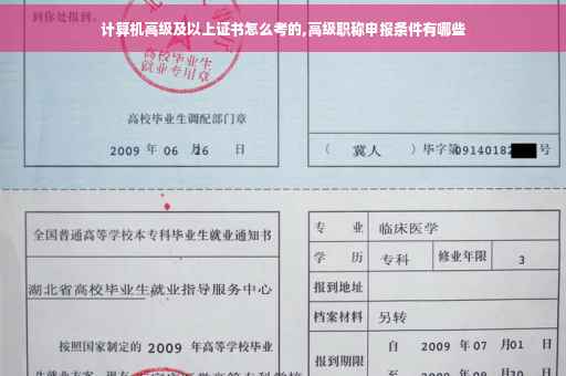 计算机高级及以上证书怎么考的,高级职称申报条件有哪些