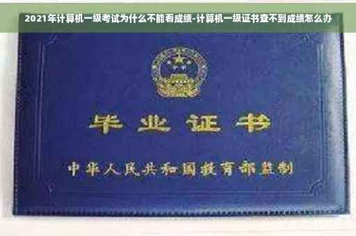 2021年计算机一级考试为什么不能看成绩-计算机一级证书查不到成绩怎么办