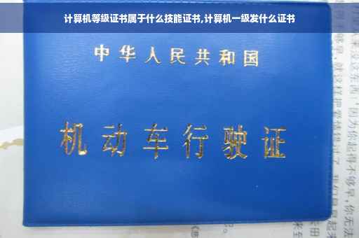 计算机等级证书属于什么技能证书,计算机一级发什么证书