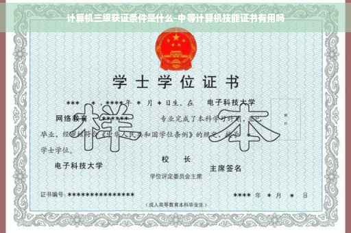 计算机三级获证条件是什么-中等计算机技能证书有用吗 计算机三级获证条件是什么-中等计算机技能证书有用吗