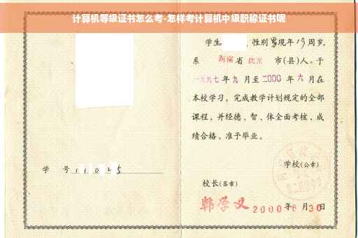 计算机等级证书怎么考-怎样考计算机中级职称证书呢