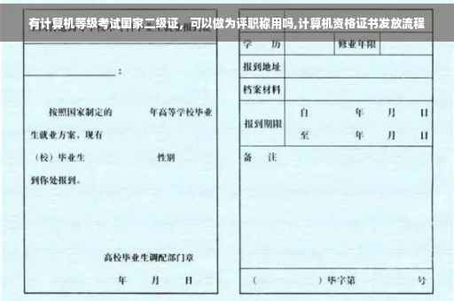 有计算机等级考试国家二级证，可以做为评职称用吗,计算机资格证书发放流程