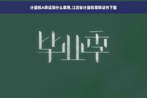 计算机A级证是什么意思,江苏省计算机等级证书下载