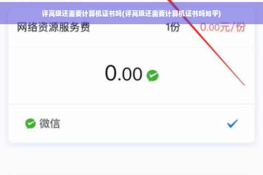 评高级还需要计算机证书吗(评高级还需要计算机证书吗知乎)