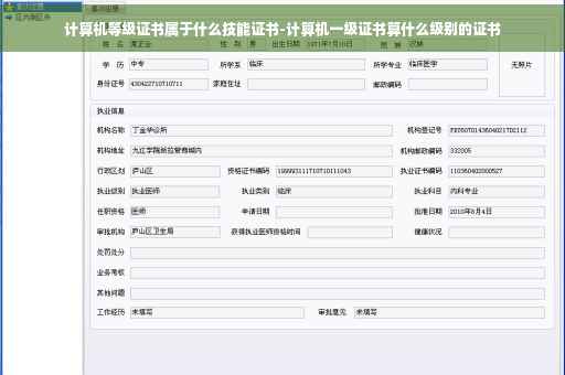 计算机等级证书属于什么技能证书-计算机一级证书算什么级别的证书