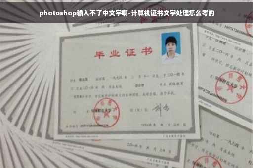 photoshop输入不了中文字啊-计算机证书文字处理怎么考的