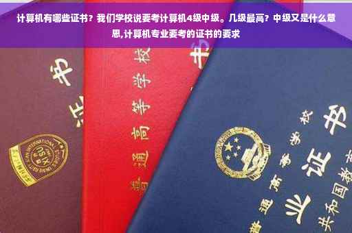 计算机有哪些证书？我们学校说要考计算机4级中级。几级最高？中级又是什么意思,计算机专业要考的证书的要求