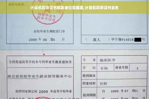 计算机四级证书颁发单位是哪里,计算机四级证书全名